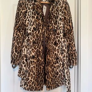 Animal Print Jacket Faux Fur